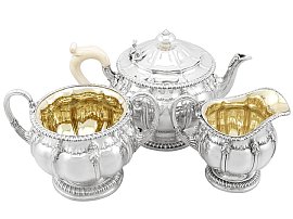 Sterling Silver Three Piece Tea Service by Paul Storr - Antique George IV (1822)