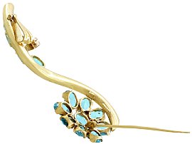 Aquamarine Pendant Necklace in Yellow Gold