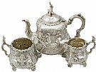 Sterling Silver Three Piece Tea Service - Antique Victorian (1883)