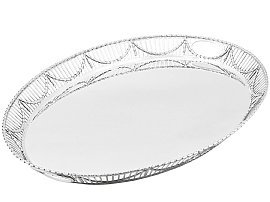 Pierced Silver Gallery Tray in Sterling Silver Antique