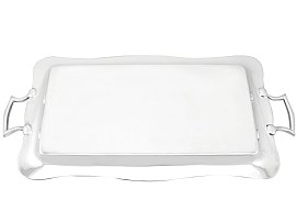 Rounded Antique Silver Tray