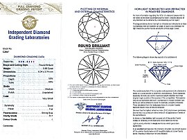 1980s diamond stud earrings certification 