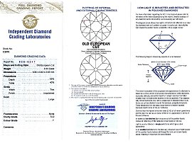 antique diamond griffin brooch certificate 