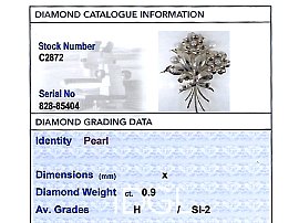 pearl and diamond flower brooch grading