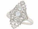 0.50ct Diamond and Platinum Dress Ring - Art Deco - Antique Circa 1925