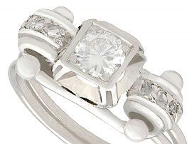 Close Up Diamond Dress Ring in White Gold