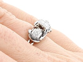 On The Hand Diamond Dress Ring in White Gold