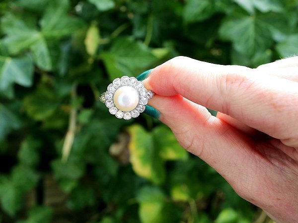 Antique Pearl Engagement Ring