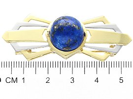 Lapiz Lazuli Brooch on Gold Ruler
