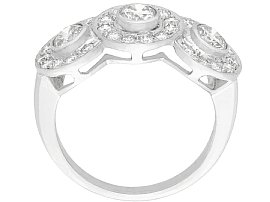 Vintage Diamond Dress Ring in White Gold