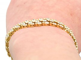 yellow gold bracelet wearing