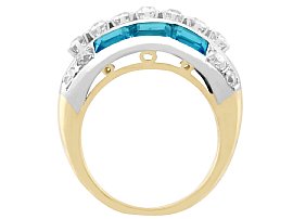  Aquamarine and Gold Dress Ring