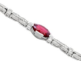 Garnet and Diamond Antique Bracelet 