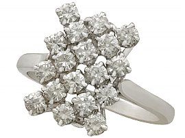 rectangular diamond cluster ring