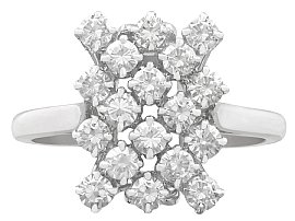 rectangular diamond cluster ring UK