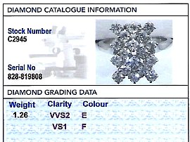 rectangular diamond cluster ring grading