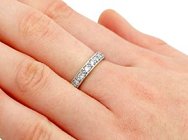 1940s Diamond Full Eternity Ring Wearing