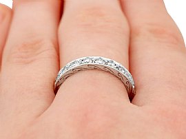 Wearing 1940s Diamond Full Eternity Ring