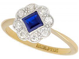 Edwardian Blue Sapphire Ring