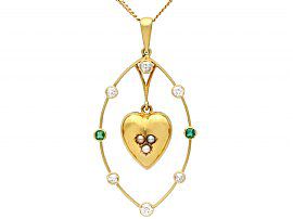 Victorian Gold Heart Pendant 