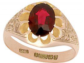 Garnet and Rose Gold Ring
