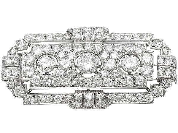 1930s diamond brooch in platinum
