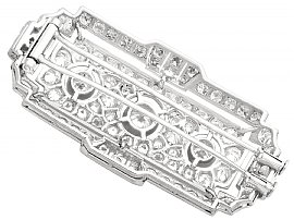 1930s diamond brooch in platinum back 