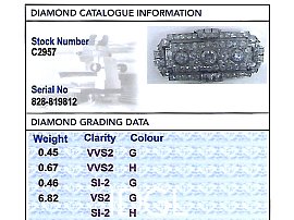 1930s diamond brooch in platinum grading