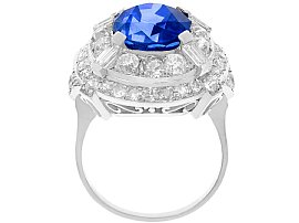 Antique Diamond Sapphire Cocktail Ring