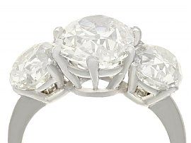 Three Stone Diamond Engagement Ring in White Gold 