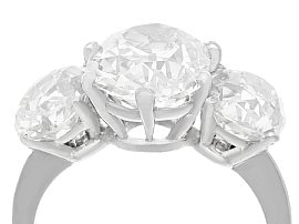 Three Stone Diamond Engagement Ring in White Gold 
