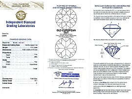 Three Stone Diamond Ring in White Gold Certificate 