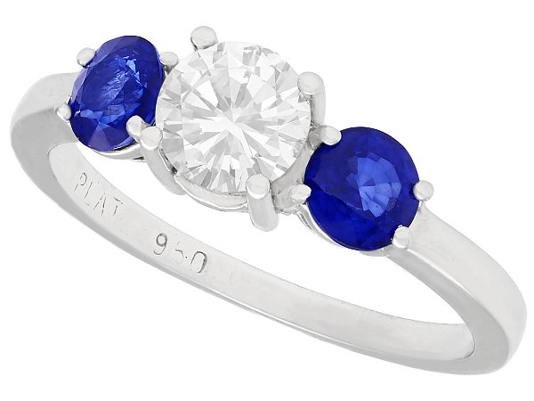 Sapphire and Diamond Trilogy Ring for Sale UK