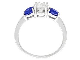Sapphire and Diamond Trilogy Engagement Ring