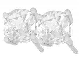 platinum diamond stud earrings