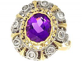 Antique Amethyst and Diamond Ring
