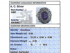 Antique Amethyst and Diamond Ring Card