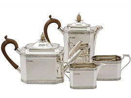 Sterling Silver Four Piece Tea and Coffee Service -  Antique George V (1928)