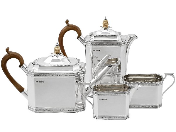 Tea Set Silver with Hallmarks