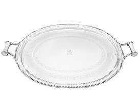 Victorian Oval Tray in Sterling Silver
