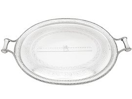 Victorian Oval Tray in Sterling Silver