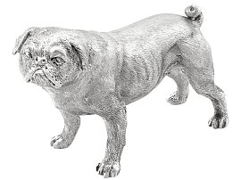 Sterling Silver Model of a Pug - Contemporary 1998; C3025