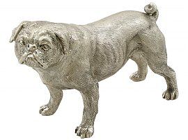 Sterling Silver Model of a Pug - Contemporary 1998