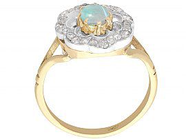 Antique Opal & Diamond Cluster Ring 