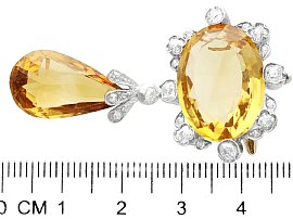 Size of Victorian Citrine Brooch