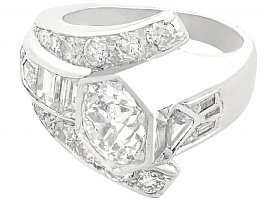 Diamond and Platinum Cocktail Ring