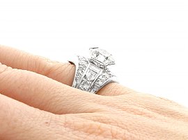 wearing 1930s Diamond and Platinum Cocktail Ring