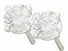 1.06ct Diamond and Platinum Stud Earrings - Vintage and Contemporary