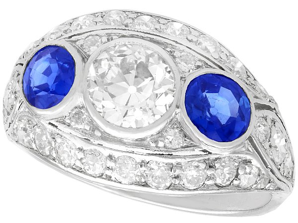1930s sapphire and diamond cocktail ring