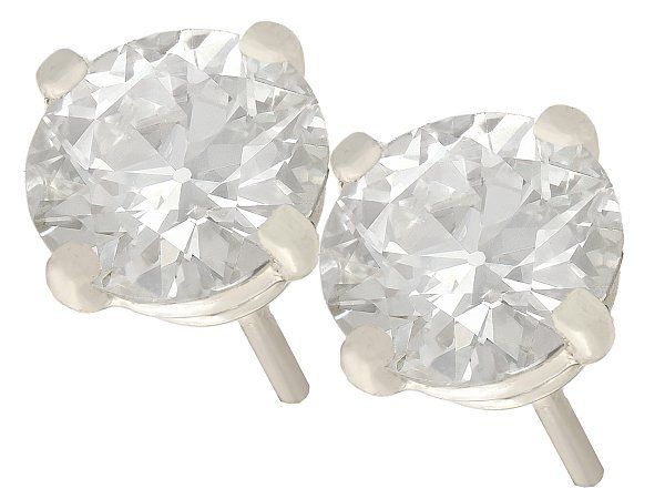modern brilliant round cut diamond earrings